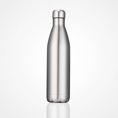 China PORTABLE Stainless Steel Water Bottle Vacuum Double Wall Insulated Sports Bottle Thermal Cola Shape Travel Flask 750ml White for sale