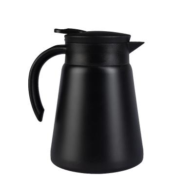 China PORTABLE Coffee Thermal Carafe Stainless Steel Vacuum Flask Half Hour Heat Preservation Tea Water Double Wall BLACK for sale