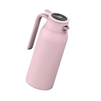 China Viable Dual Wall Thermos Designer Time Marker Reminder With Led Temperature Display Vacuum Flask Smart Stainless Steel Jug for sale