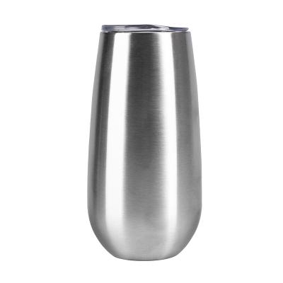 China Sustainable Insulated Wine Tumbler With Double Lid Wall Stainless Steel Stemless Insulated Coffee Mug Wine for sale