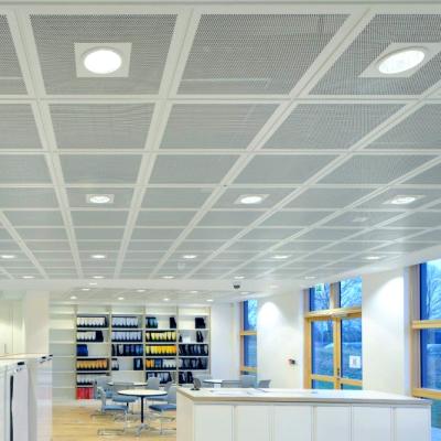 China Sale 300*300 Artistic Metal Factory Foshan Ceilings Suspended Ceiling System Running Shot Aluminum Ceiling Tiles for sale