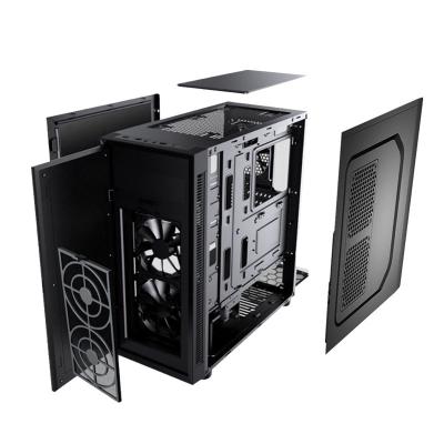 China Factory Assembling Computer Case Stainless Steel Sheet Metal Chassis Custom Black Host Desktop PC Hardware for sale