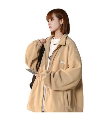 China Anti-wrinkle Women Fashion Long Sleeve Zipper Shearling Shaggy Oversized Coat Jacket For Faux Winter Warm for sale