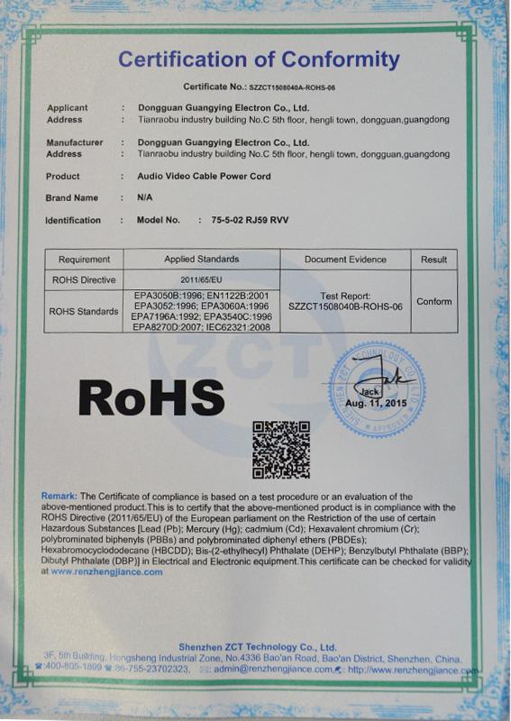 RoHS - Dongguan Guangying Electric Co., Ltd.