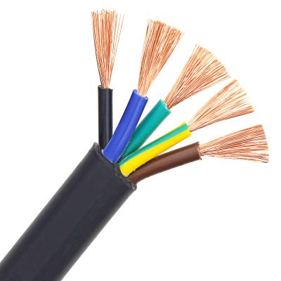 China PVC Dongguan Guangying RVV Power Cable 5x1.0mm2 / Copper 5 Core PVC RVV Bare Flexible Soft Power Cable for sale