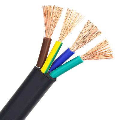 China PVC Dongguan Guangying Copper RVV 4 Core 6mm Power Cable / RVV 4x0.75mm2 Flexible Cable for sale