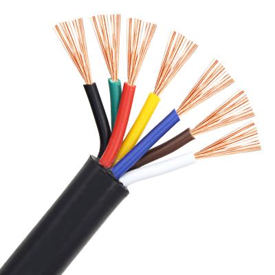 China PVC Dongguan Guangying 7 Core RVV Copper Insulation PVC Jacket Flexible Soft Electric Power Cable for sale