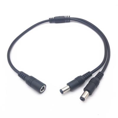 China Power Supply Guangying 2 In 1 Waterproof Power Cable 1 Female To 2 Male DC Power Cable for sale