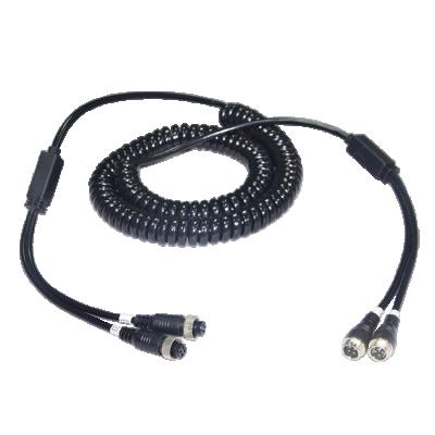 China Dongguan Guangying Car For Semi-Trailer Truck Use M12 Aviation Pin Car Backup Camera Cable Spiral Cable / 4 for sale