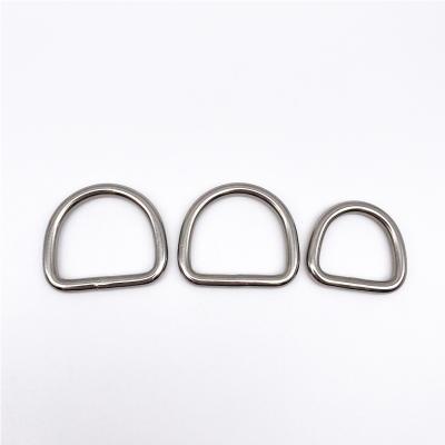 China 7*52*45mm Pet Accessories 316 Stainless Steel Seamless Welding Stock Solid D Ring For Dog Collar for sale