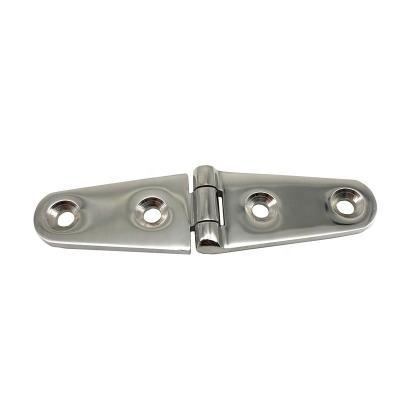 China Durable In Stock 102*27mm Stainless Steel 316 Mirror Polished Long 4 Hole Butt Deck Hinge For Boat Yacht for sale