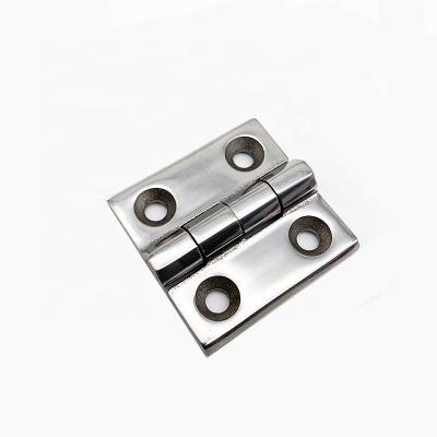 China Durable In Stock 38*38mm Mirror Polished Stainless Steel 316 Square 4 Hole Butt Deck Hinge for sale