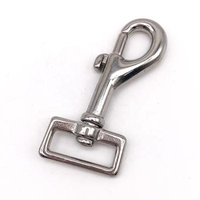 China Industrial Hardware 75mm Stainless Steel Swivel Eye Bolts SS316 Square Snap Head Hook Hooks Industrial Single Bolt Snap Hook for sale