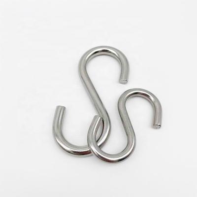 China OEM Durable Stainless Steel S Hook Customized S Shape Hanger Hook Marine Hardware Galvanized Metal S Hooks for sale