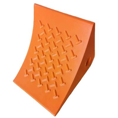 China Parking Lot Manufacturer provides straightly PU chock polyurethane chock wheel stop chock for sale