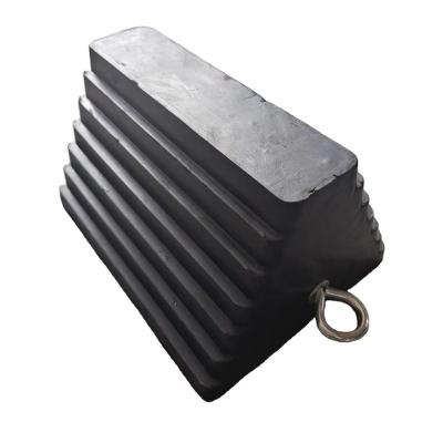 China Parking Lot High Quality Durable Parking Equipment Rubber Wheel Chock For Car Truck for sale