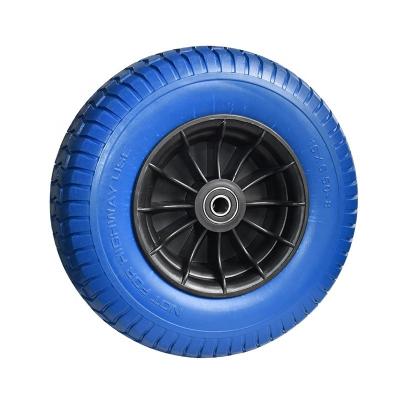 China Polyurethane Foam Puncture Proof Flat Free Tire 6.50-8 Wheel for Beach Trolley 16 inch PU wheels 16*6.50-8 for sale