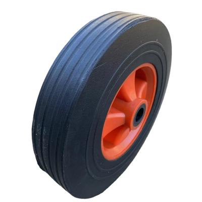 China Manufacturing Plant 10 inch rubber powder solid wheel silent trolley tool car rubber casters manufacturers wholesale rubber powder solid wheel for sale