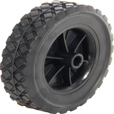 China Other 150mm solid rubber wheel with bearing 6*1.5 jewel pattern for automation equipment, small machinery for sale