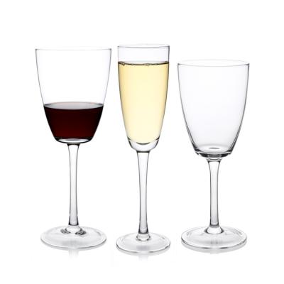 China Sport Clear Wine Glass Set Of 3 Transparent Customize Lead Free Crystal Glass Red Wine Glass Set for sale