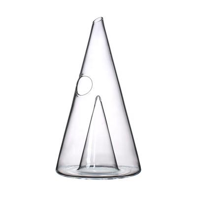 China No Clear Crystal Handmade Custom High Borosilicate Glass Wine Decanter for sale