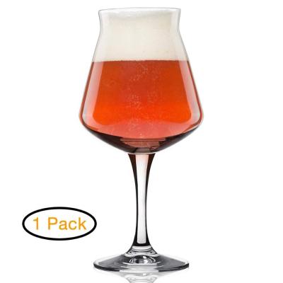 China Fancy Home Wholesale Lead Free Handmade Crystal Teku Stemmed Beer Glass For Bar for sale