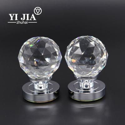 China Wardrobe Kitchen Furniture Crystal Handle Door Knob Set for sale