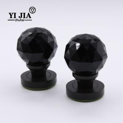 China Wardrobe Oil Rubbed Bronze Zinc Crystal Pull Handle Door Knob Set for sale