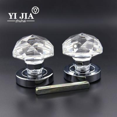 China Retro Glass Zinc Alloy Clear Crystal Door Knob Handle Door Bedroom Bathroom for sale