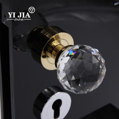 China Modern Popular Door Furniture Hardware Sets Crystal Door Knob for sale