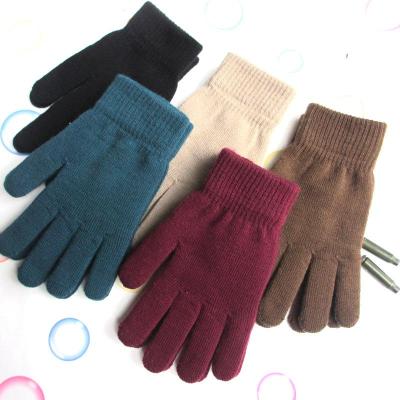 China 1 Pair Comfortable Outdoor Unisex Winter Full Finger Warm Gloves Thickened Accessories Knitted Gloves Mittens for sale