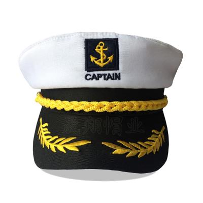 China High Quality Captain Yacht Sailors Hat Snapback Adjustable Sea Hat Navy Costume Accessory for sale