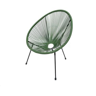 China Old Outdoor Garden Leisure Steel Frame Rattan Bistros Acapulco Chair Egg Shaped Wicker Nest Chair for sale