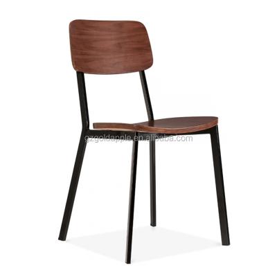 China Retro Style Metal Restaurant Chair Environmental Classic Material Metal Dining Chair for sale