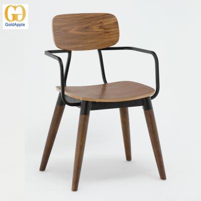 China Wooden Leisure Chair GA2001C Restaurant Girlfriend Cafe Dining Armchair for sale