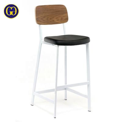 China Modern bar furniture, umpire chair for bar with back, black leather bar stool height umpire chair for sale