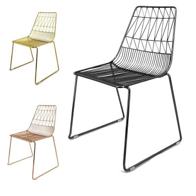 China Modern Colorful Outdoor Rustproof Outdoor Garden Patio Chair Wire Metal Chairs Outdoor Furniture for sale