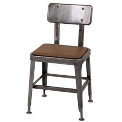 China Industrial American Style Fast Food Restaurant Chair With Vinyl Cushion for sale