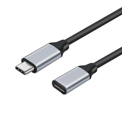 China Aluminum Alloy PVC USB-C 3.1 Safe Convenient Type-C Male to Female Charging Cable 5A 100W 4K 60Hz Data Cable for sale