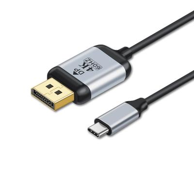 China Safe Convenient Type - C Male to DP1.4 HD 4K 60HZ Video Cable USB-C Female Adapter 1.8M Aluminum Shell for sale