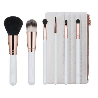 China Angular blush high quality 6pcs make up brush set for beauty for sale