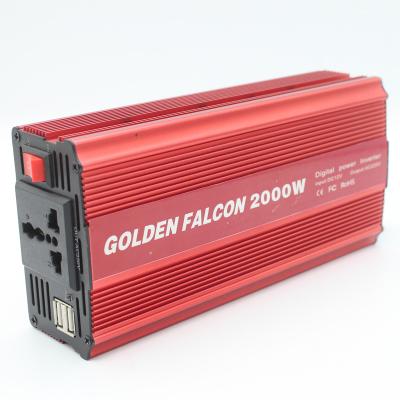 China 12v to 2000w 24v 120v 220v 2000watt dc 2000 ac 110v/220v watt solar power PV inverter 20*5*5.5CM for sale