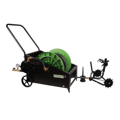 China Good Quality 40m Tool Garden Irrigation Cart Adjustable Self Watering Hose Reel Portable Watering Cart for sale