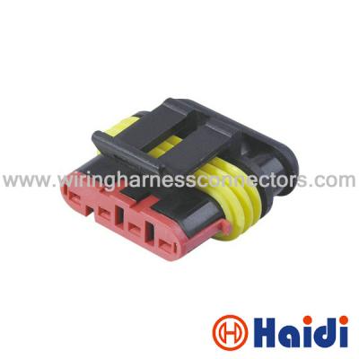 China 4 conectores automotrices del alambre eléctrico de los conectores de la prenda impermeable del Pin amperio 282088-1 en venta