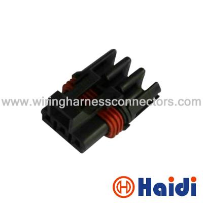 China 3 Way Black Sealed Automotive Pin Connectors Plastic Cable Plug 12040977 for sale