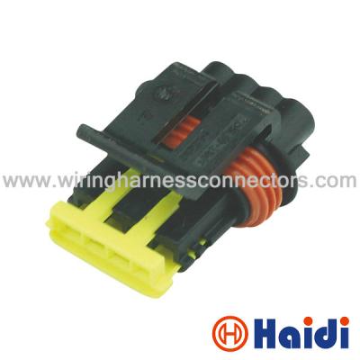 China Conector pin automotriz 444046-1 eléctrico femenino del alambre plástico del poder de 4 postes en venta