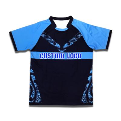 China Antibacterial Custom Design Rugby Shirt Sublimated Print Your Logo Technology Rugby Jersey for sale