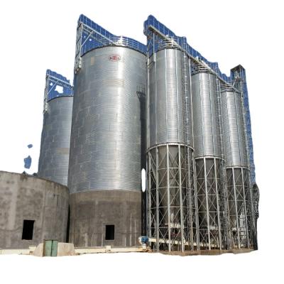 China Bulk Grain Storage Galvanized Steel Poultry And Livestock Flat Bottom Feed Silo for sale