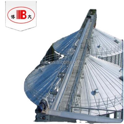 China Grain Storage Roof Scraper / Bulk Grain Galvanized Chain Conveyor On Steel Silo With Catwalk For Support for sale