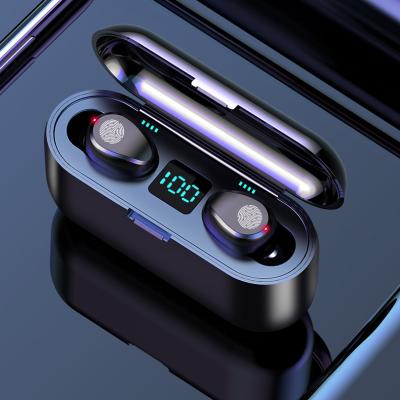 China Waterproof IPX7 F9 earphone altavoz earphone with battery Display F9 5.0 earbuds auriculares F9 Earbuds wireless headphones for sale